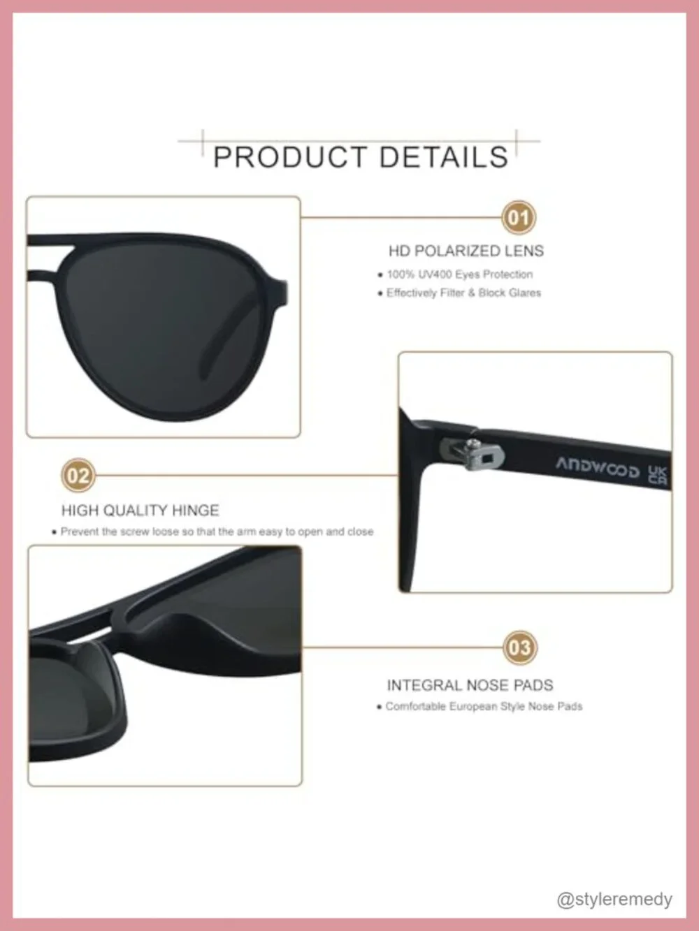 Retro Polarized Aviator Sunglasses for Women Men Classic 70s Square